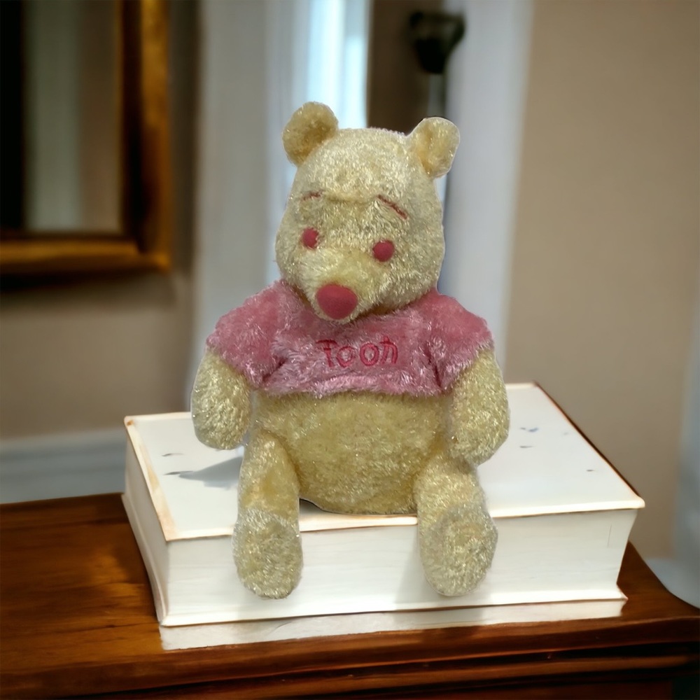 Disney Store Sparkly Winnie The Pooh Bear Plush